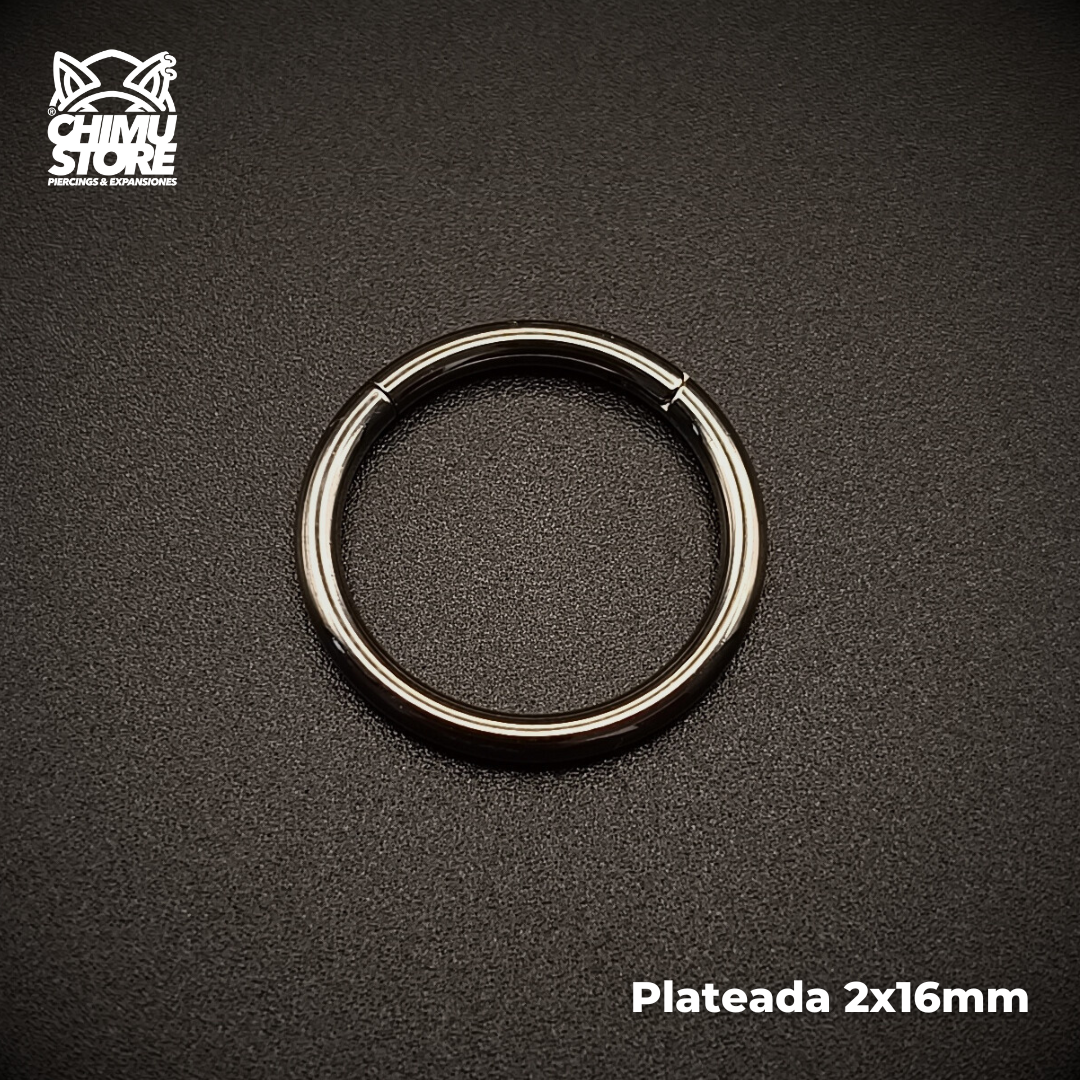 NEW Argollas Clicker Titanio G23 - Plateadas (2mm) (12G)