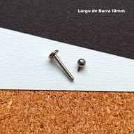 REP Labret Rosca Interna Titanio ASTM F-136 - Bolita 3mm Plateados (1,2mm) (16G)
