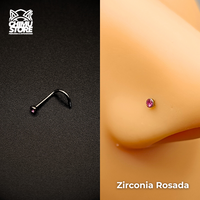 NEW Nostril Screw Titanio G23 - Bezel Set Cristales (0,8mm) (20G)