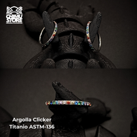 NEW Argolla Clicker Titanio ASTM F-136 - Zirconias Colores Laterales (1,2mm) (16G)