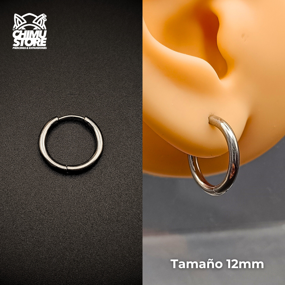 NEW Argollas Titanio G23 - Plateados Grosor 2mm - Para Colgantes y Septums (18G)