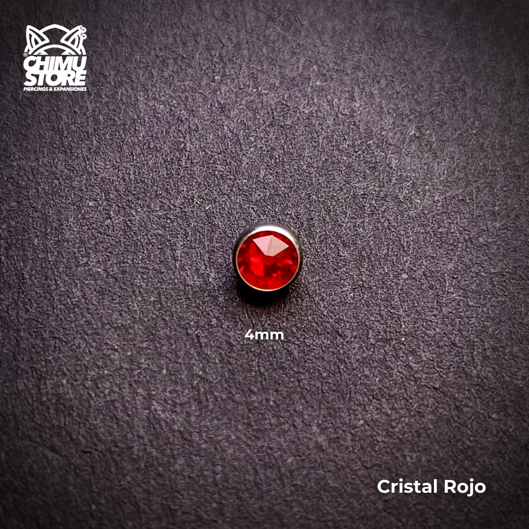 Top de Microdermal Titanio G23 - Cristales 4mm (1,6mm) (14G)