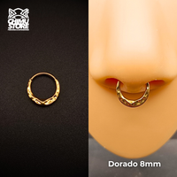 NEW Argolla Clicker Titanio ASTM F-136 - Diseño Fluido (1,2mm) (16G)