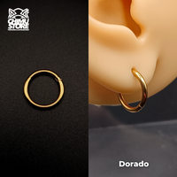 NEW Argollas Clicker Titanio G23 - Tamaño 10mm (1,6mm;10mm) (14G)
