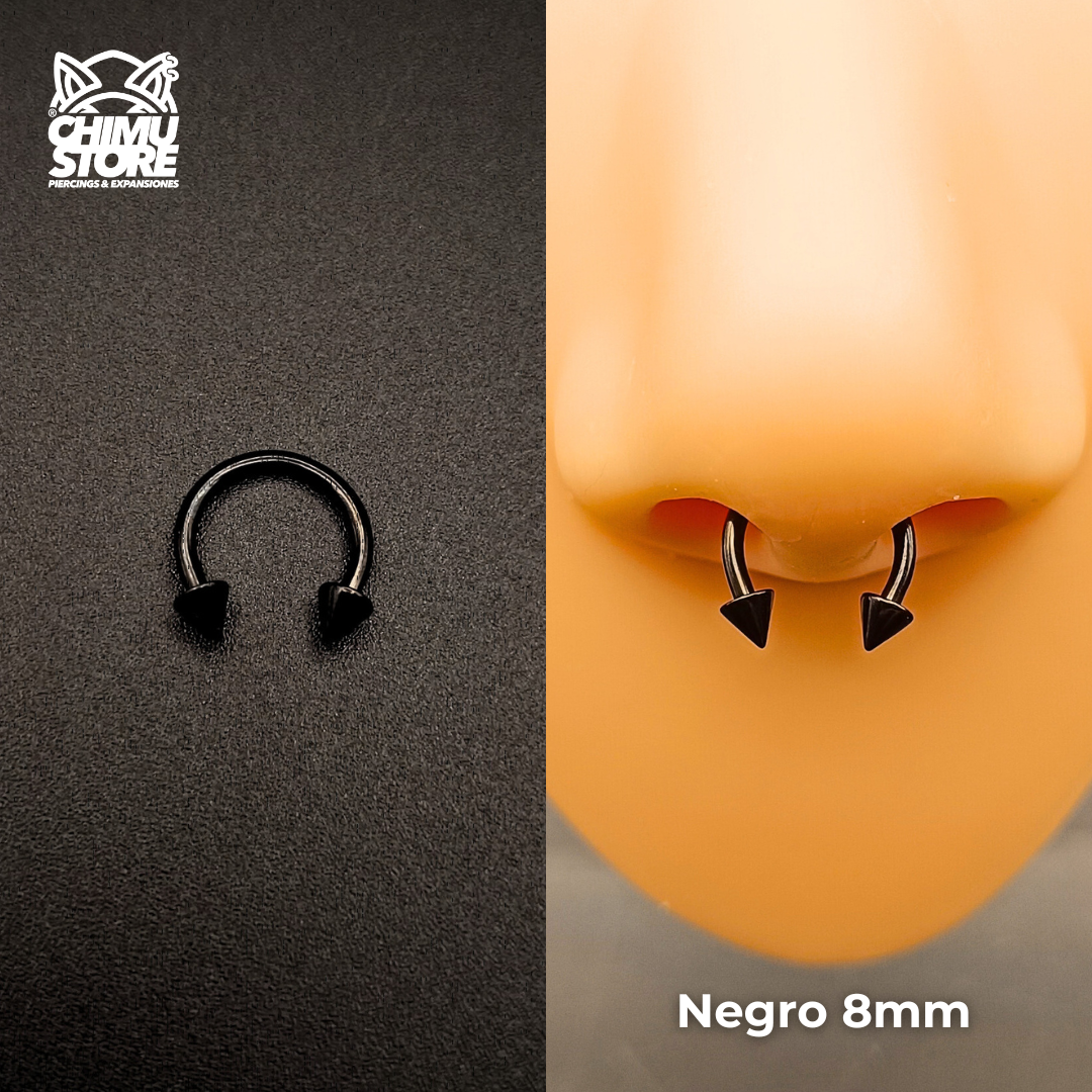 Circular Barbell (RE) Titanio G23 - Puntas Tamaño 8mm (1,2mm;16G)