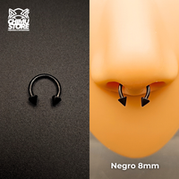Circular Barbell (RE) Titanio G23 - Puntas Tamaño 8mm (1,2mm;16G)