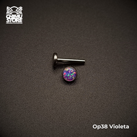 Labret Titanio G23 - Piedra Opalita de 4mm (1,2mm;8mm) (16G)