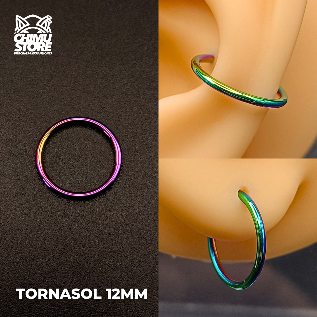 NEW Argollas Clicker Titanio G23 - Lisas Tamaño 12mm (1,2mm) (16G)