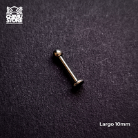 Labret Plateado Titanio G23 - Bolitas 3mm (1,2mm) (16G)