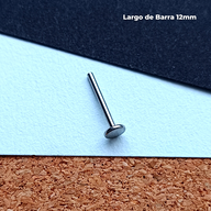 Barra de Labret Titanio ASTM F-136 - Rosca Interna (1,2mm) (16G)