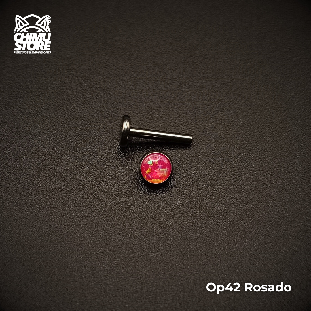 Labret Titanio G23 - Piedra Opalita de 4mm (1,2mm;8mm) (16G)