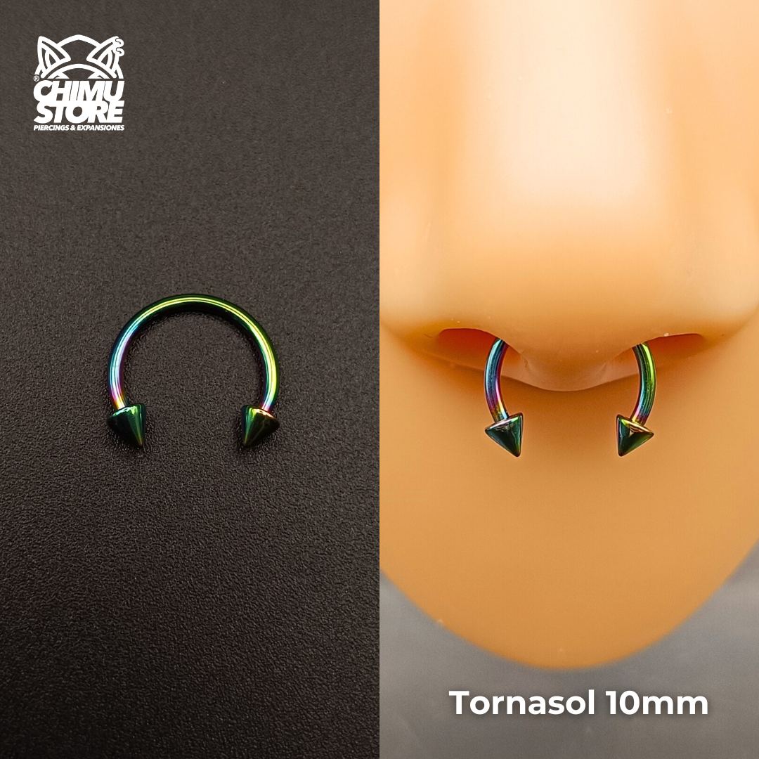 Circular Barbell (RE) Titanio G23 - Puntas 3mm Tamaño 10mm (1,2mm) (16G)