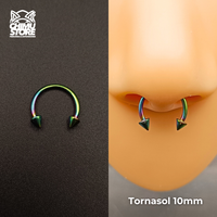 Circular Barbell (RE) Titanio G23 - Puntas 3mm Tamaño 10mm (1,2mm) (16G)