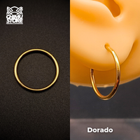 NEW Argollas Clicker Titanio G23 - Lisas Tamaño 14mm (1,2mm) (16G)