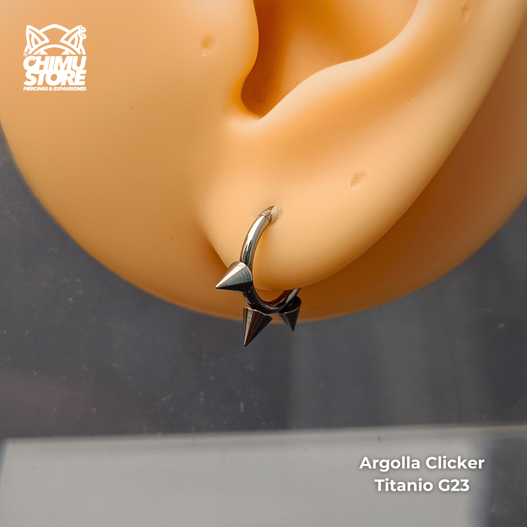 Argolla Clicker Titanio G23 - 3 Puntas 001 (1,2mm) (16G)