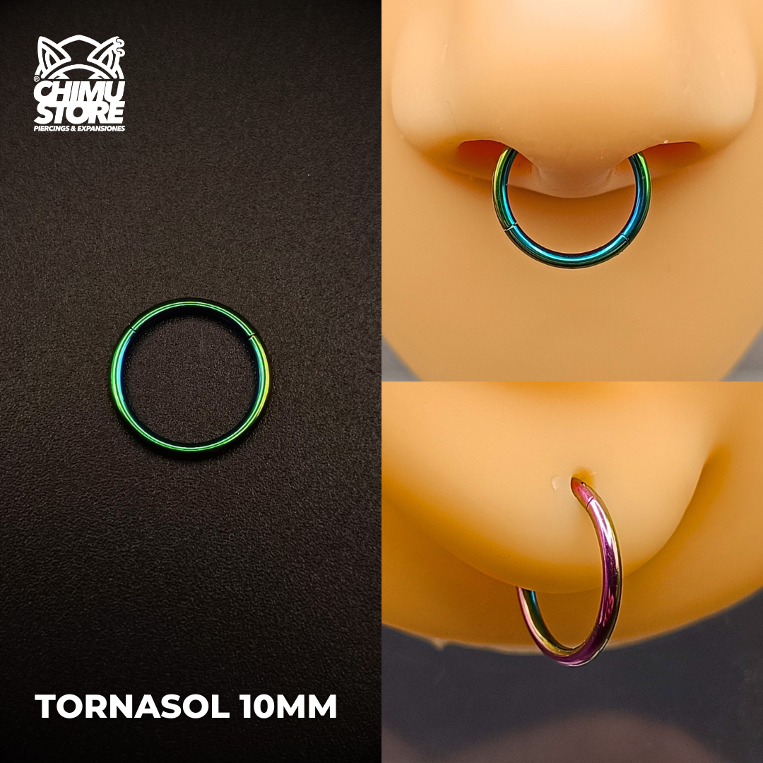 NEW Argollas Clicker Titanio G23 - Lisas Tamaño 10mm (1,2mm) (16G)