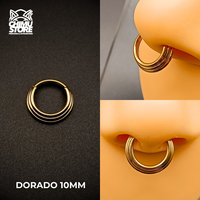 NEW Argolla Clicker Titanio G23 - Triple Argolla Gradiente 001 (1,2mm) (16G)