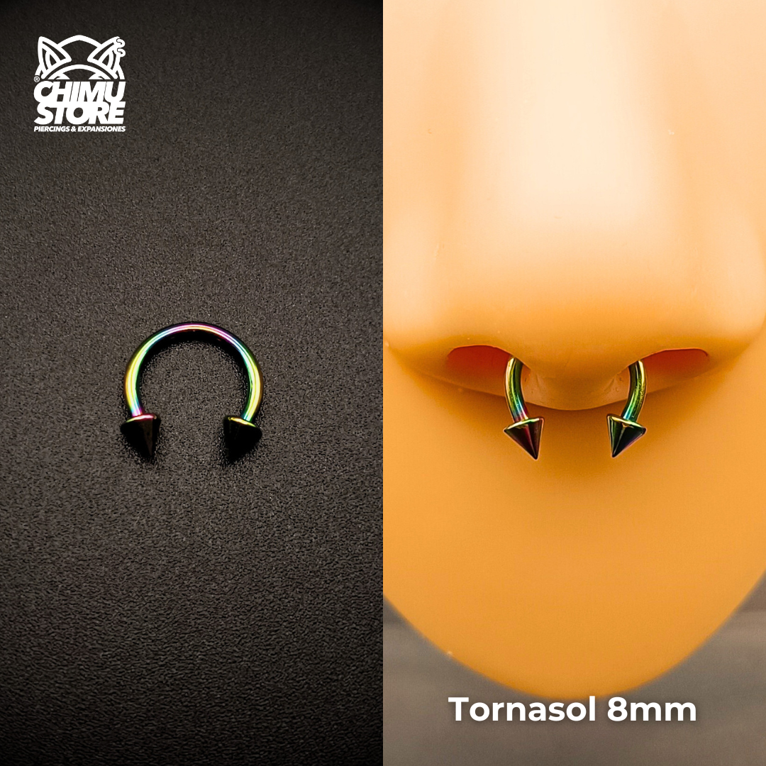 Circular Barbell (RE) Titanio G23 - Puntas Tamaño 8mm (1,2mm;16G)