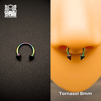 Circular Barbell (RE) Titanio G23 - Puntas Tamaño 8mm (1,2mm;16G)