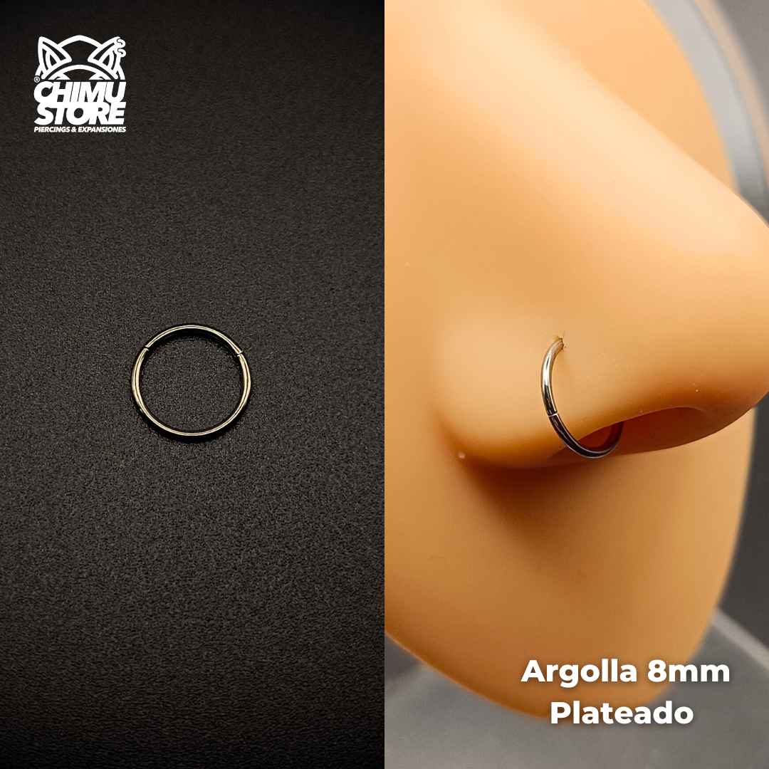 NEW Nostril Argolla Clicker Titanio G23 - Lisa (0,8mm y 1mm) (18G y 20G)