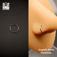 NEW Nostril Argolla Clicker Titanio G23 - Lisa (0,8mm y 1mm) (18G y 20G)