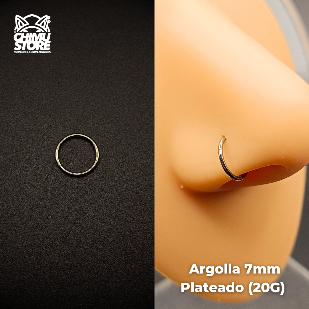 NEW Nostril Argolla Clicker Titanio G23 - Lisa (0,8mm y 1mm) (18G y 20G)