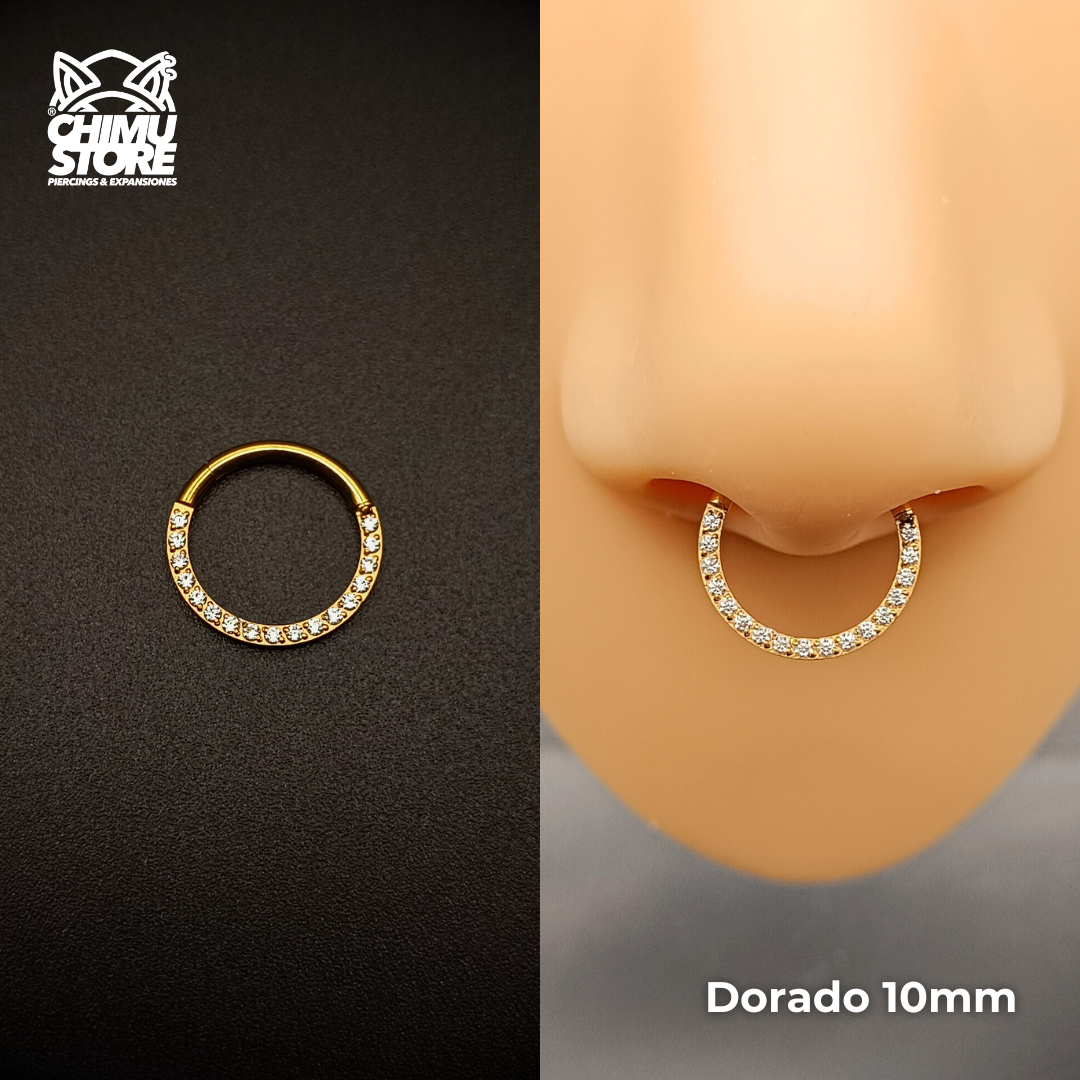 NEW Argolla Clicker Titanio G23 - Zirconias Frontales (1,2mm) (16G)