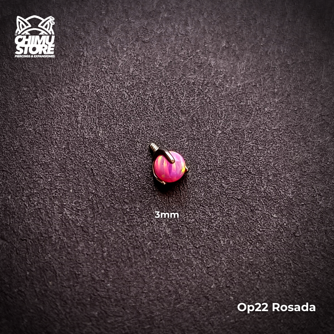 Tops de Labrets Titanio G23 - Esfera Opalita de 3mm (1,2mm) (16G)