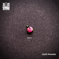 Tops de Labrets Titanio G23 - Esfera Opalita de 3mm (1,2mm) (16G)