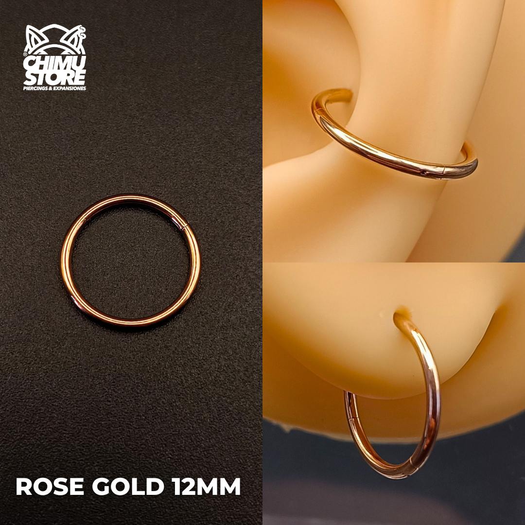 NEW Argollas Clicker Titanio G23 - Lisas Tamaño 12mm (1,2mm) (16G)