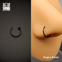 NEW Nostril Titanio G23 - Argolla con Tope 8mm (0,8mm;8mm) (20G)