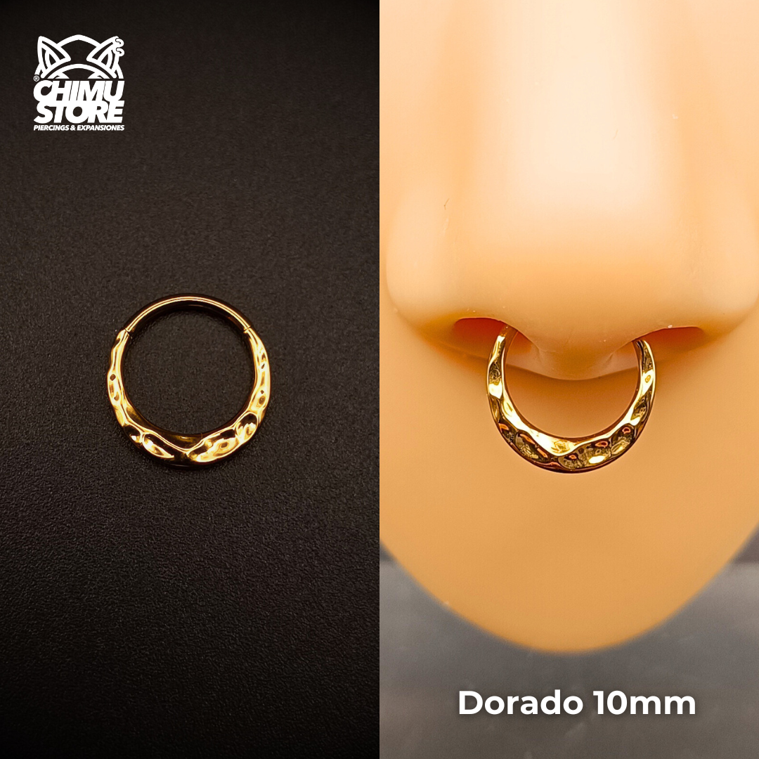 NEW Argolla Clicker Titanio ASTM F-136 - Diseño Fluido (1,2mm) (16G)