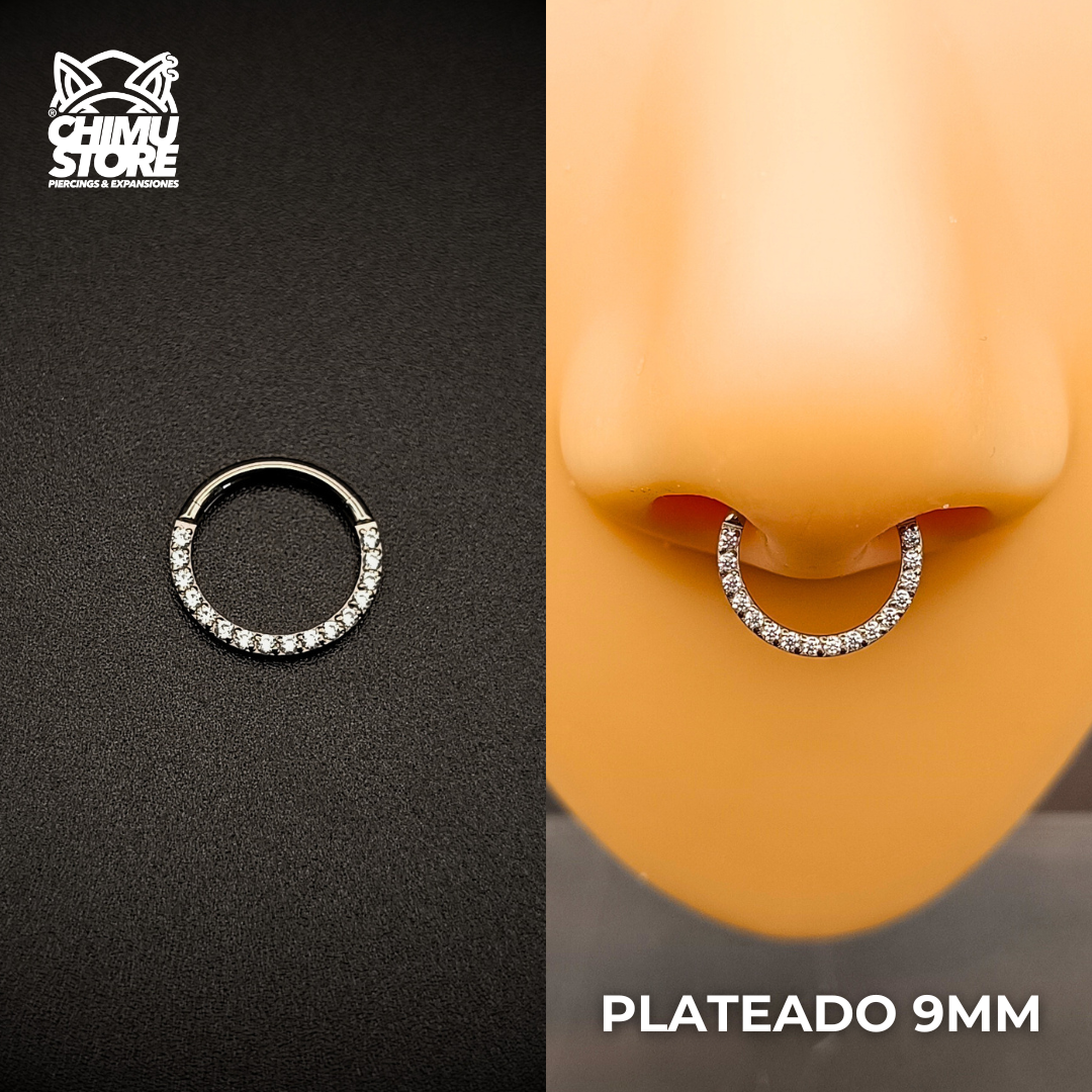 NEW Argolla Clicker Titanio G23 - Zirconias Frontales (1,2mm) (16G)
