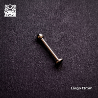 Labret Plateado Titanio G23 - Bolitas 3mm (1,2mm) (16G)