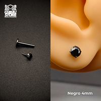 NEW Labret (HL) Titanio G23 - Prong Set Zirconia M001 (1,2mm) (16G)