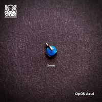 Tops de Labrets Titanio G23 - Esfera Opalita de 3mm (1,2mm) (16G)