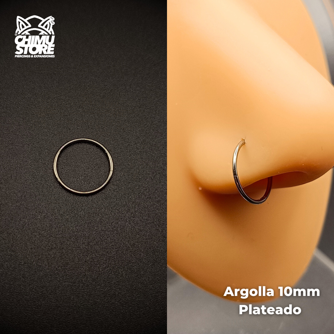 NEW Nostril Argolla Clicker Titanio G23 - Lisa (0,8mm y 1mm) (18G y 20G)