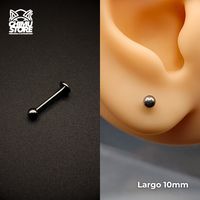 NEW Labret (HC) Titanio ASTM F-136 - Bolita de 3mm Plateados (1,2mm) (16G)