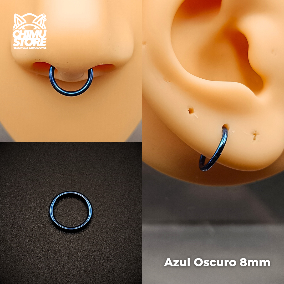 NEW Argollas Clicker Titanio G23 - Tamaño 8mm (1,2mm;16G)