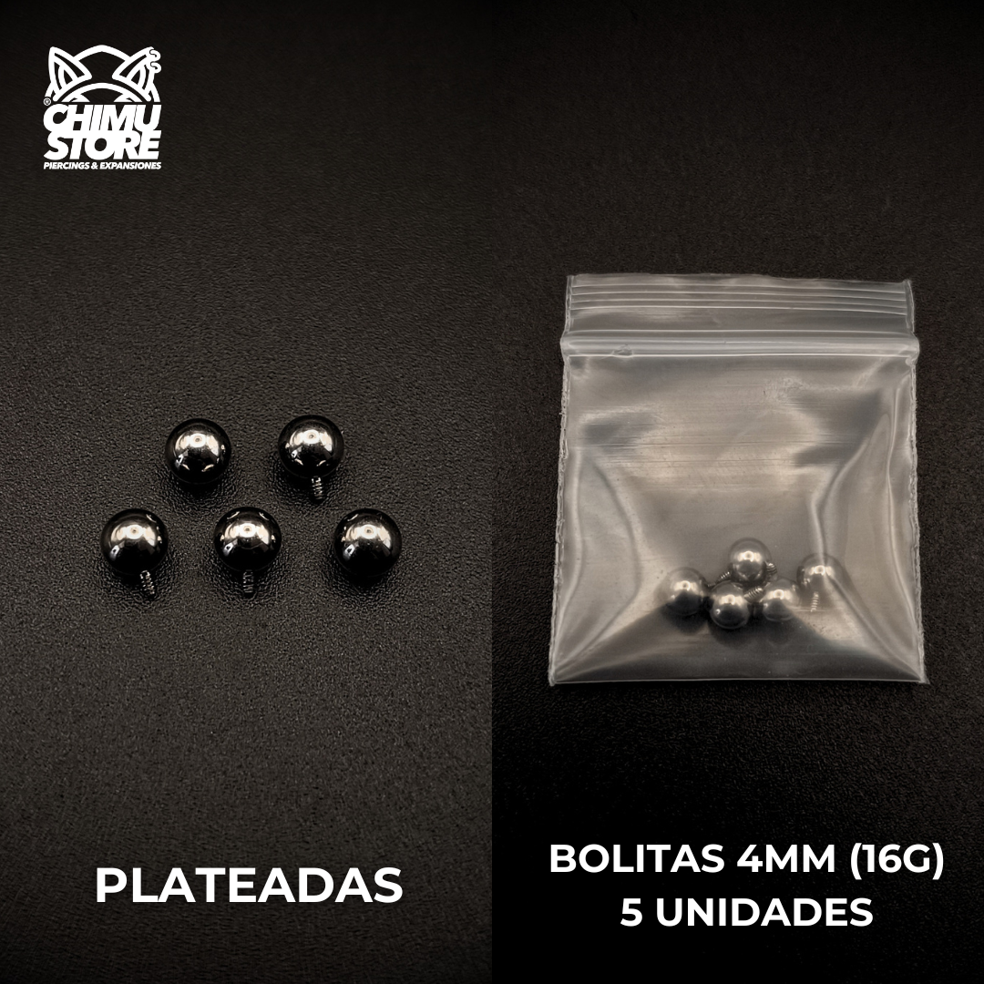 NEW Tops (HC) Titanio G23 - Repuestos de Bolitas (16G y 14G)