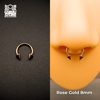 Circular Barbell (RE) Titanio G23 - Puntas Tamaño 8mm (1,2mm;16G)