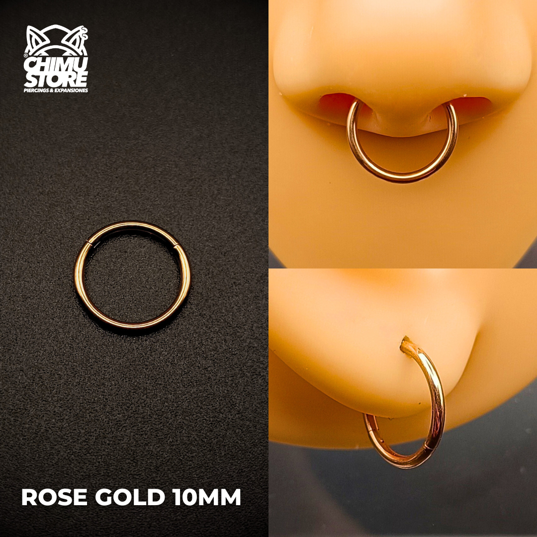 NEW Argollas Clicker Titanio G23 - Lisas Tamaño 10mm (1,2mm) (16G)