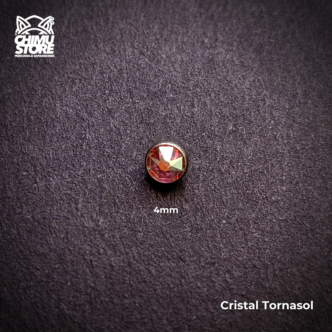 Top de Microdermal Titanio G23 - Cristales 4mm (1,6mm) (14G)