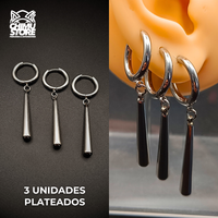 NEW Colgante Acero Inoxidable - Pendientes de Zoro 35mm (1mm;12mm) (18G)