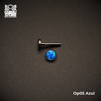 Labret Titanio G23 - Piedra Opalita de 4mm (1,2mm;8mm) (16G)