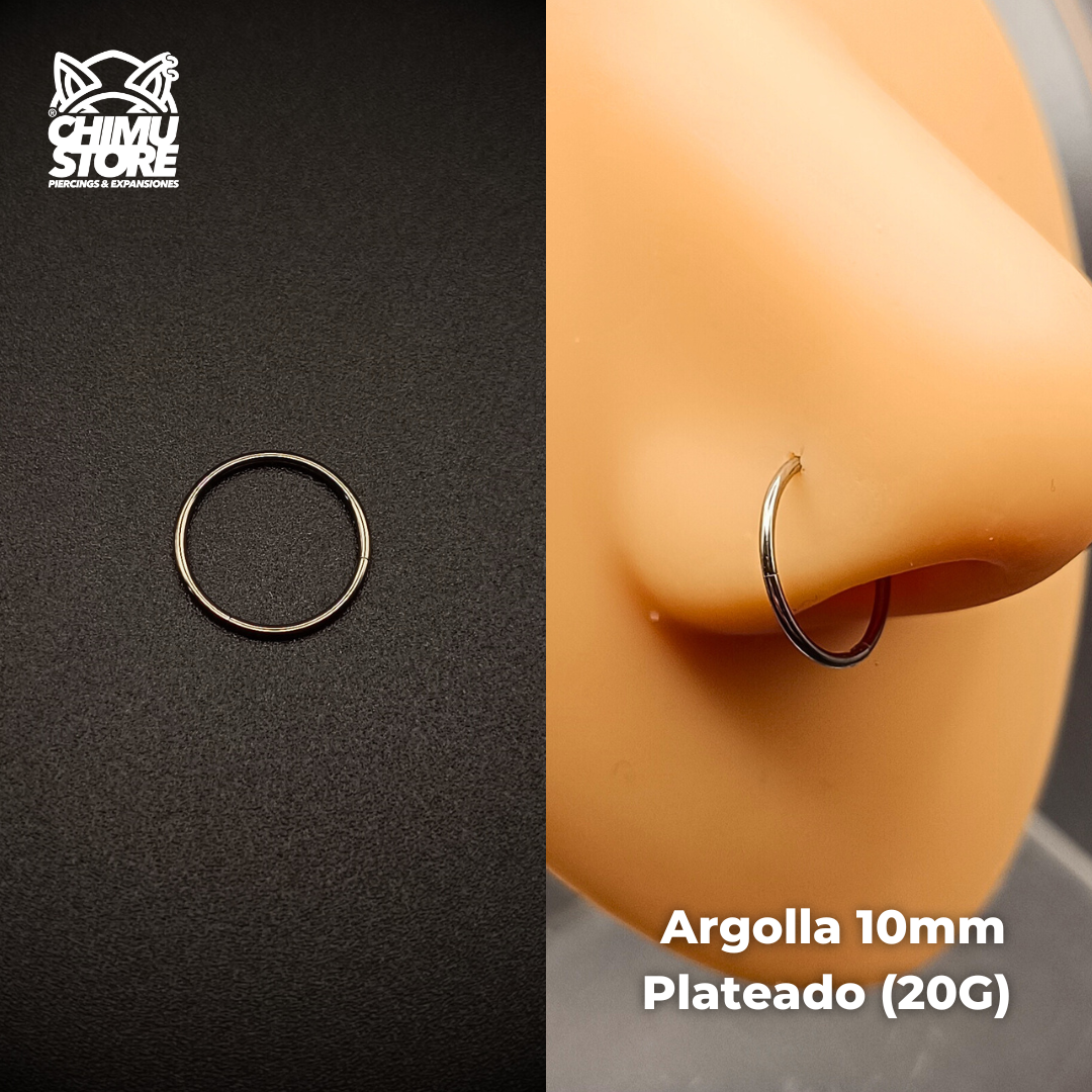 NEW Nostril Argolla Clicker Titanio G23 - Lisa (0,8mm y 1mm) (18G y 20G)