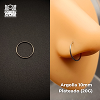 NEW Nostril Argolla Clicker Titanio G23 - Lisa (0,8mm y 1mm) (18G y 20G)