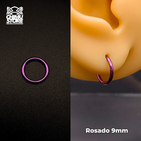 Argollas Clicker Titanio G23 - Lisas Tamaño 9mm (1,2mm) (16G)