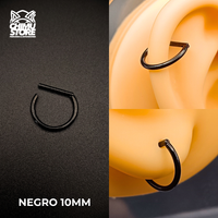 Argolla Clicker Titanio G23 - Forma D Lisas (1,2mm) (16G)