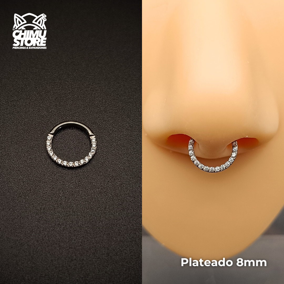 NEW Argolla Clicker Titanio G23 - Zirconias Frontales (1,2mm) (16G)